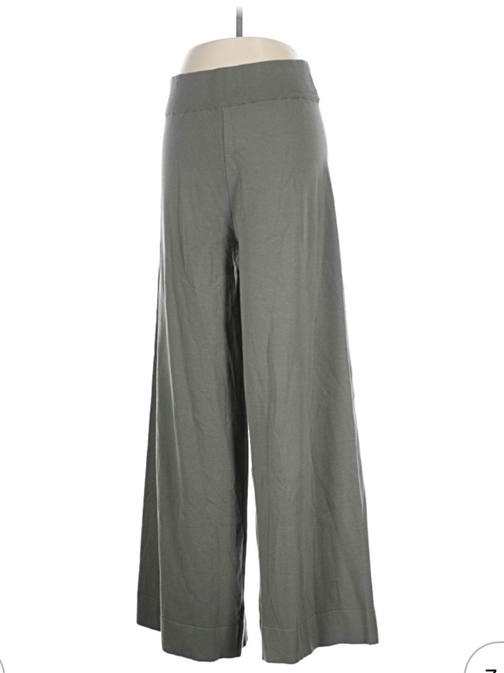 Sarah Pacini Palazzo Pants Knit, Green-Gray